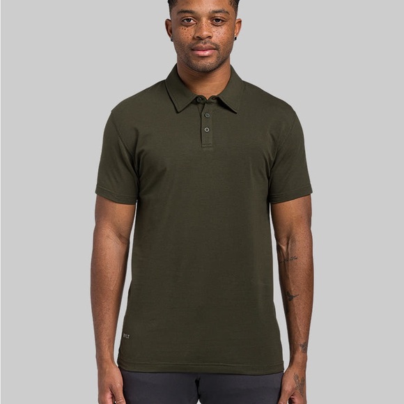 BYLT Basics | Lux Polo Shirt XL Forest Green Short Sleeve - Picture 2 of 12